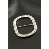 Oval Taşlı Kemer Tokası 2 Adet