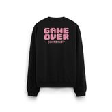 Overoz Game Over Sırt Baskılı Siyah Oversize Sweatshirt S1199