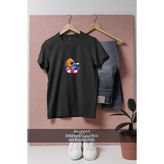 Oversize Can Simidi Içinde Mini Dalgıç Tasarımlı Unisex T-Shirt - Siyah