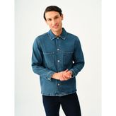 Oversize Fit Erkek Ceket - Denim - XL
