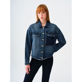 Oversize Fit Kadın Ceket - Denim - XS - S