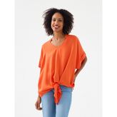 Oversize Kadın Gömlek K.kol - XS - S - Mercan