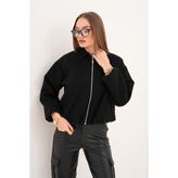 Oversize Kaşe Siyah Mont BGD0728 - L
