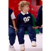 Oversıze Polo Yaka Sweatshirt Kumaşı Sweatshirt Erkek Bebek