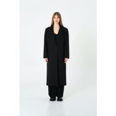 Oversize Siyah Kadın Ceket Uzun