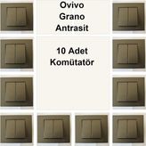 Ovivo Grano Antrasit 10 Adet Komütatör