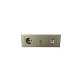 Ovivo Grano Antrasit 3'lü Set Topraklı Priz + Uydu Prizi + Nümeris Prizi