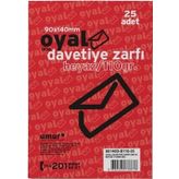 Oyal 9x14 25'li Renkli Davetiye Zarfı