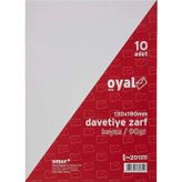 Oyal Davetiye Zarfı Beyaz 13X18Mm 90Gr 10’Lu