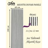 Özbir Kıtchen Beyaz Akustik Duvar Paneli 60x200 Ahşap Duvar Panel