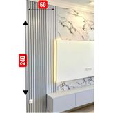 ÖZBİR KITCHEN Gümüş Gri Akustik Duvar Paneli 60x240 Ahşap Duvar Paneli