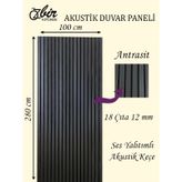 Özbir Mobilya Antrasit Akustik Duvar Paneli 100x280 Ahşap Duvar P