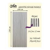 ÖZBİR MOBİLYA Özbir Kıtchen Beyaz Akustik Duvar Paneli 100x240 Ahşap Duvar Paneli