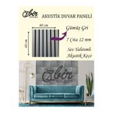 ÖZBİR MOBİLYA Özbir Kıtchen Gümüş Gri Akustik Duvar Paneli 40x40 Ahşap Duvar Paneli