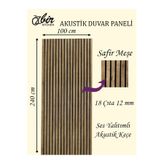 ÖZBİR MOBİLYA Özbir Kıtchen Safir Meşe Akustik Duvar Paneli 100x240 Ahşap Duvar Paneli