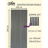 Özbir Mobilya Özbir Mobilya Gümüş Gri Akustik Duvar Paneli 100x28
