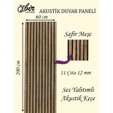 Özbir Mobilya Safir Meşe Akustik Duvar Paneli 60x200 Ahşap Duvar
