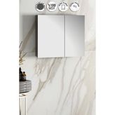 Özceden Çiğdem 80 cm Antrasit Gri Mat Mdf Aynalı Asma Banyo Üst Dolabı