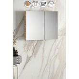 Özceden Çiğdem 80 cm Atlantik Çam Mdf Aynalı Asma Banyo Üst Dolabı