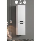 Özceden Çiğdem Kulplu 35x130 Cm Beyaz Mdf Asma Banyo Boy Dolabı