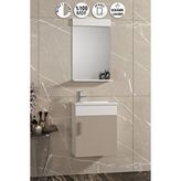 Özceden Lale 42X24 cm Beyaz-Selenit Mdf Seramik Lavabolu Asma Banyo Dolabı Takımı