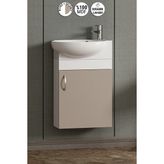 Özceden Lale 45 cm Beyaz-Selenit Mdf Seramik Lavabolu Asma Alt Banyo Dolabı