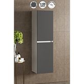 Özceden Yıldız 35x130 Cm Beyaz-antrasit Gri Mat Mdf Asma Banyo Boy Dolabı Çok Renkli