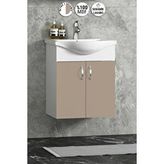 Özceden Yıldız 50 Cm Selenit Mdf Seramik Lavabolu Asma Alt Banyo Dolabı Çok Renkli