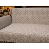Özdağ Home Concept Süngerli Kaymaz Koltuk Örtüsü Koltuk Koruyucu Modern Desenli - 170 x 210 cm - Bej