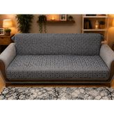 Özdağ Home Concept Süngerli Kaymaz Koltuk Örtüsü Koltuk Koruyucu Modern Desenli - 170 x 210 cm - Füme - Antrasit