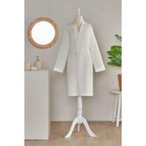 ÖZDİLEK Floretta Basic Kimono Bornoz, Krem, XL Beden, Unisex