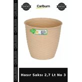 Özel Seri Hasır Saksı 2,7 Lt No 3 Bitki Mutfak Çiçek
