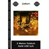 Özel Üretim Dekoratif Aydınlatma Parti Ev Aksesuarı Yılbaşı Süsü 3 Metre Yaldızlı Gold Led Işık Vitrin