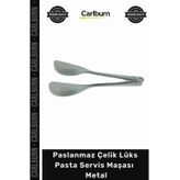 Özel Üretim Paslanmaz Çelik Geniş Pala Şık Gereç Sunum Aparatı Lüks Pasta Servis Maşası Metal