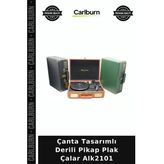 Özel Üretim Retro Dekoratif Müzik Hediye Nostaljik Çanta Tasarımlı Derili Pikap Plak Çalar Alk2101