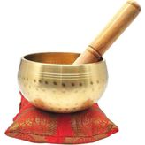 Özel Üretim Tamamı Pirinç Meditasyon Çanı El Yapımı Tibet Çanağı Spiritüel Şifa Kaynağı Çakra Açıcı Ses Terapisi - 14 CM