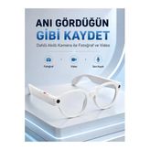 Özellikli Beyaz Bluetooth Akıllı Gözlük Dahili Kameralı Fotoğraf Video Kayıt