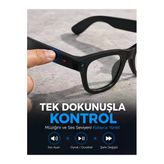 Özellikli Siyah Aı Destekli Akıllı Gözlük Dahili Kameralı Çoklu Dil Çeviri