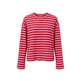 Özge Özgenç Çizgili Oversize Basic Bluz