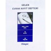 Özkan - Gelen Evrak Kayıt Defteri Karton Kapak