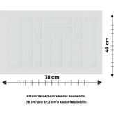 Özkan Wood Çekmece Içi Kaşıklık, Düzenleyici, Organizatör 78 cm x 49 cm - Beyaz