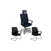 Özmen ofis mobilya FİLELİ SANDALYE SETİ ( 3 PARÇA)