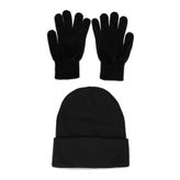 özmertaskerimalzeme Basic Bere Ve Eldiven Kışlık Yün Unisex Siyah