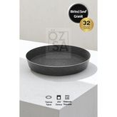 ÖzSa Home Granit Fırın Tepsisi Yuvarlak Fırın Tepsisi 32 cm - Gri