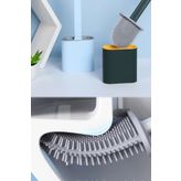 ÖzSima Hijyenik Akıllı Silikon Tuvalet Fırçası Banyo Lavabo Klozet Temizleme Aparatı Asılabilir Standlı Pro