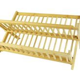 Paçi Kitchen Serisi Bambu Katlanabilir Tabaklık - Bulaşıklık 47x32 cm