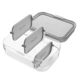 PackIt Mod Lunch Bento Yiyecek Saklama Kabı, Çelik Gri