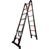 Packtech Karbon Çelik Çift Yönlü Teleskopik Merdiven 2x6 Basamak - 2x9 Basamak