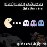 Pacman Sticker - Hologram Etiket Yapıştırma 2 Adet