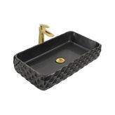 Paluci Leonardo Plus Black Dikdörtgen Lavabo